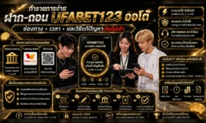 ฝาก-ถอน UFABET123 แบบออโต้ ทั้งช่องทาง เวลา ขั้นต่ำ วิธีแก้เงินไม่เข้า พร้อมข้อมูล ufabet123 เข้าสู่ระบบ, ufabet123 login, ยูฟ่าเบท123 และเว็บยูฟ่าเบท123 แบบเข้าใจง่ายในหน้าเดียว